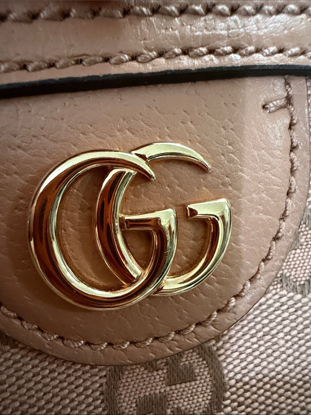 Gucci Pink GG Canvas Crossbody Bag with Gold Hardware - Picture 11 of 16